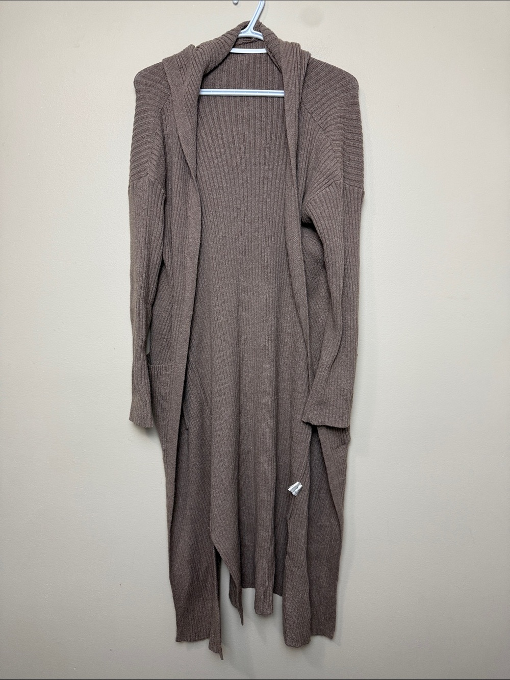 Halara Long Hooded Ribbed Open oversized Cardigan Sweater  size XS